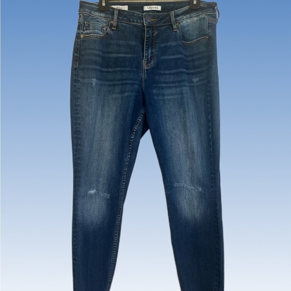 Vigoss Women's Dark Blue stretch Skinny Jeans Size 14